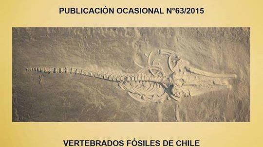 Portada de la Publicación Ocasional n°63, sobre Vertebrados fósiles de Chile.